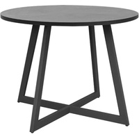 Möbel runder Tisch, 90x74cm, anthrazit, runder Esstisch Küchentisch Glas Esstisch stilvolle Gartenterrasse