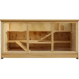 Wiltec Kleintierkäfig 3 Etagen 115 x 60 x 58 cm beige