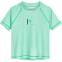 Playshoes Unisex Kinder Badeshirt Rash-Guard-Shirt, Mint Surfbrett, 74-80