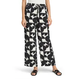 Betty & Co Schlupfhose mit Print Schwarz/Weiß 46