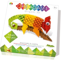 CreativaMente Creagami 3178717 Origami 3D, Papierskulptur Chamäleon, Bastelset für Erwachsene und Kinder ab 7 Jahren, 265 Teile