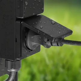 ledscom.de Steckdosensäule PIWI Edelstahl anthrazit 2 St.