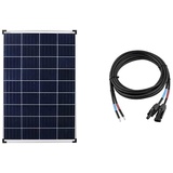 enjoy solar Poly 100W 12V Polykristallin Solarpanel Solarzelle 100Watt (Poly 100W-12V) & enjoy solar 6mm2 3m Profi-Verbindungskabel Solarladeregler zu Solarmodul MC4-kompatibel Solarstecker Solarkabel