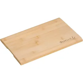 KESPER Brotzeitbrett 32 x 21 cm Bambusextra groß mit Einbrand Brotzeit", Essbrett Schneidbrett Frühstücksbrettchen