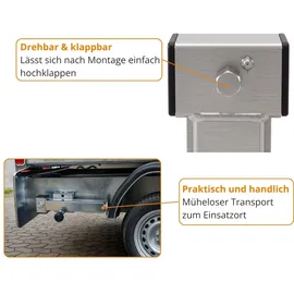 PRO PLUS Anhängerstützen 2x höhenverstellbar 410–655 mm 1300 kg