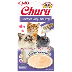 INABA Churu Cat Püree Huhn & Garnelen 4 x 14g