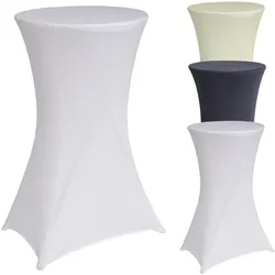 Baumarktplus Stehtischhusse Tischdecke Husse Partytisch Bistrotisch Decke 60cm Weiß