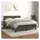 vidaXL Boxspringbett mit Matratze Dunkelgrau 140x200 cm Samt