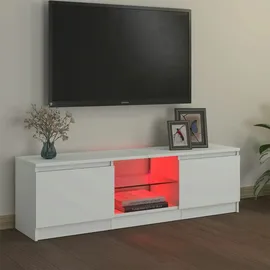 vidaXL TV-Schrank mit LED-Leuchten Weiß cm