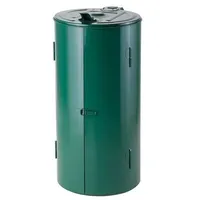 Hardwex Müllsackständer, geschlossen, aus Stahlblech, grün, 110 l
