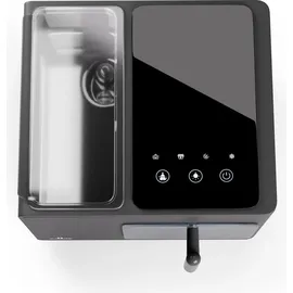 Klarstein Eiswürfelmaschine für Zuhause Camping Gastro, Schnelle Mini Eiswürfelmaschine Klein, Profi Eismaschine für Nugget-Eiswürfel, Selbstreinigend, Sicherheitsalarm - Schwarz