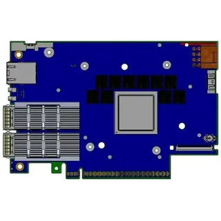 NVIDIA BlueField-3 B3210E E-Series FHHL DPU, 100GbE, Netzwerkkarte, Schwarz