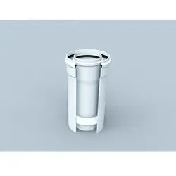 Bertrams Polyline LAS Rohr 41RLE60 DN 60/100, Rohr mit Entwässerung, innen, weiß