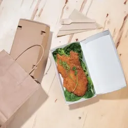 Gastronoble Kompostierbare Fiesta kompostierbare Menüboxen aus Kraftpapier mit Scharnierdeckel, 204 mm groß (100er-Pack)
