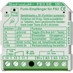 SCHALK Funk-Empfängerschalter UP FE3 SE 12V UC