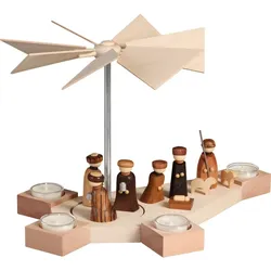 Seiffener Volkskunst Pyramiden Octogonum Christi Geburt Höhe 23 cm
