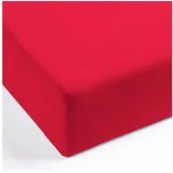 Mistral Home Spannbettlaken Perkal 140 x 200 - 160 x 200 cm rot