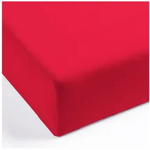 Mistral Home Spannbettlaken Perkal 140 x 200 - 160 x 200 cm rot