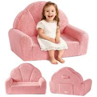 ROBUD Kindersofa für Mädchen, Bequemer Kindersessel, Spielzimmer-Sofa für Lesen & Spielen, Abnehmbarer Bezug, Weiß