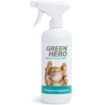 GreenHero Green Hero Entspannungsspray 500 ml für Katzen enthält beruhigende Duftstoffe wie Baldrian, Lavendel und natürliche Katzenminze für Wohlbefinden und Entspannung