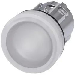 Siemens 3SU10516AA600AA0 Leuchtmelder, 22mm, rund, Metall, hochglanz, weiß, Linse, glatt - 5 Stück