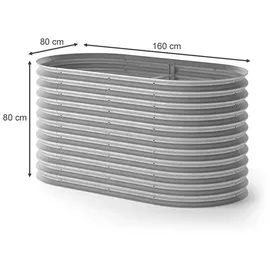 Vicco Komposter Silber, 160 x 82 cm, Gartenzubehör, Gartenpflege, Gartengeräte