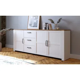 Forte Sideboard Bohol 220,8 x 87 x 42 cm Riviera Eiche / Sibiu Lärche Hell