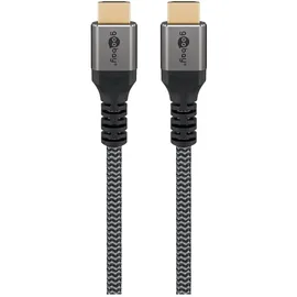 goobay HDMI-Kabel 2.1 3 m Grau/Schwarz/Silber