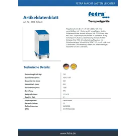 FETRA Rollschrank mit Schreibpult 2448 mit Schrank