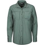 Jack Wolfskin Barrier L/S SHIRT W Gr. XL (46), hedge-green, - Outdoor Bluse Mit Mückenschutz Damen Gr.XL