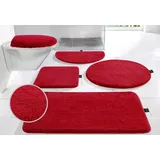 Bruno Banani Badematte Lana, Badvorleger, Badezimmer Teppich, Höhe 25 mm, rutschhemmend beschichtet, fußbodenheizungsgeeignet, schnell trocknend, strapazierfähig, Polyacryl, rund, Badteppich, Badematten, unifarben, auch als 3 teiliges Set & rund lila rund | Ø 100 cm x 25 mm