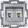 GUNSAN Telefon Steckdose 2-fach Silber