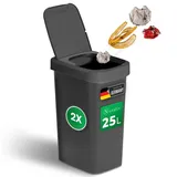 Novaliv Mülleimer 25 l Schwarz