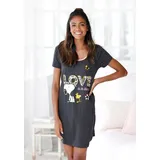 Peanuts Sleepshirt mit großem Snoopy-Motiv, grau