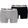 Puma Multi Logo Boxershorts Grau Melange/Schwarz L 2er Pack