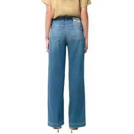 MAC Dream Wide Leg Jeans in mittelblauer Waschung-D40 / L32