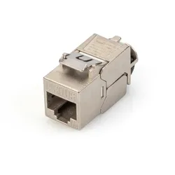 Digitus CAT 6A Keystone Modul, STP, werkzeugfrei, Staubsch int. Kabelmanager,Metall-Snap-In, Set: 24 Stk.