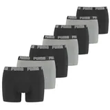 Puma Herren Boxershorts 7er Pack grey melange / Black L