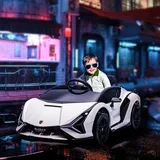 Homcom Lamborghini Kinderauto 12 V weiß (MP3/USB)
