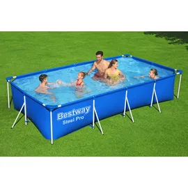 BESTWAY Steel Pro Frame Pool Set 400 x 211 x 81 cm inkl. Filterpumpe