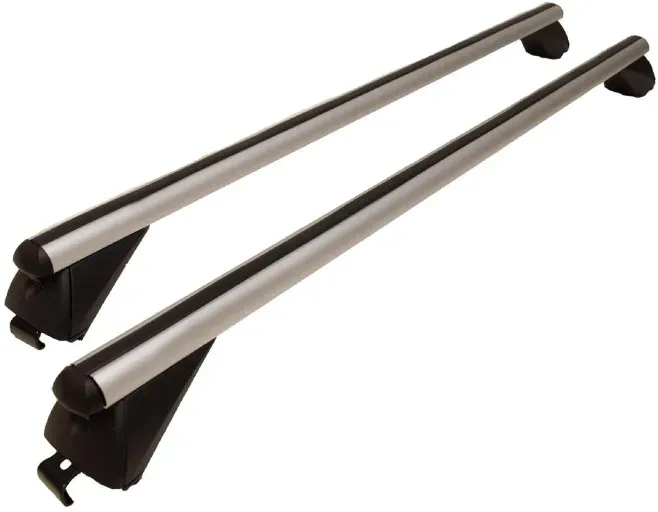 Universelle Aluminium-Dachquerträger mit Schlössern, für Dächer mit geschlossenen Längsschienen (Flush Rails), 120 cm, 90 kg, Ch