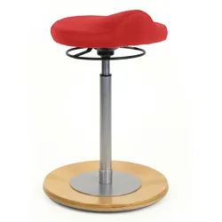 Mayer Sitzmöbel, Pendelhocker mit ergonomisch geformtem Komfortsitz 1101, Rot, 1101_N_30311