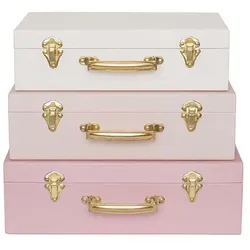JaBaDaBaDo Aufbewahrungskoffer Pink - 3er Set