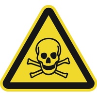 HP Autozubehör Warnzeichen ASR A1.3/DIN EN ISO 7010 200mm Warnung vor giftigen Stoffe Folie