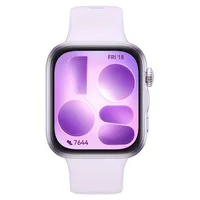 Huawei Fit 5 BT 42 mm Aluminiumgehäuse Silber Fluorelastomerarmband Lila