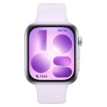 Huawei Watch Fit 5 BT 42 mm Aluminiumgehäuse Silber Weißes Fluorelastomer-Armband M/L