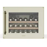 Klarstein Vinsider Victoria 28 Weinkühlschrank 28 Flaschen Touch UV-Schutz LED leise 2 Regale Creme 38 Flaschen 1 Kühlzone
