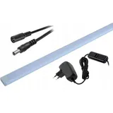 QLS LED Unterbauleuchte Warmweiß 30-120 cm Schrankleuchte Schrankbeleuchtung Unterbaulampe Küche Licht Leiste mit Netzstecker (120 cm)
