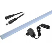 QLS LED Unterbauleuchte Warmweiß 30-120 cm Schrankleuchte Schrankbeleuchtung Unterbaulampe Küche Licht Leiste mit Netzstecker (120 cm)