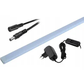 QLS LED Unterbauleuchte Warmweiß 30-120 cm Schrankleuchte Schrankbeleuchtung Unterbaulampe Küche Licht Leiste mit Netzstecker (120 cm)